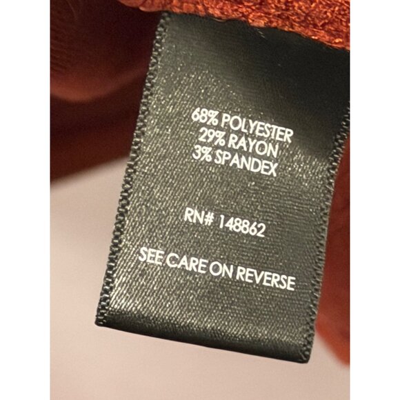 Torrid Rust Orange Ribbed Tiered V-Neck Dress Size 2X Short Sleeve Casual Dress - Picture 4 of 12